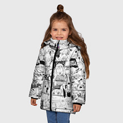 Куртка зимняя для девочки Spy Family Heh Семья Шпиона Анечка Фоджер, цвет: 3D-черный — фото 2
