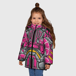 Куртка зимняя для девочки Костюм робота, цвет: 3D-красный — фото 2
