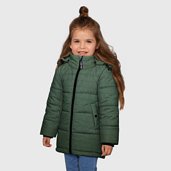Куртка зимняя для девочки 1984 узор зелёный градиент, цвет: 3D-светло-серый — фото 2