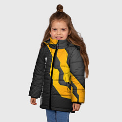 Куртка зимняя для девочки PORSCHE - ТЕХНОЛОГИЧЕСКАЯ БРОНЯ, цвет: 3D-светло-серый — фото 2