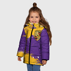 Куртка зимняя для девочки PORSCHE- LAKERS COLORS, цвет: 3D-светло-серый — фото 2