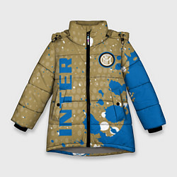 Куртка зимняя для девочки Inter Краска, цвет: 3D-светло-серый