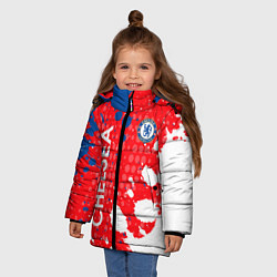 Куртка зимняя для девочки Chelsea Краска, цвет: 3D-светло-серый — фото 2