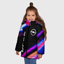 Куртка зимняя для девочки Opel speed lights, цвет: 3D-черный — фото 2