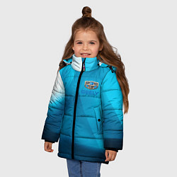 Куртка зимняя для девочки Geely - абстракция, цвет: 3D-красный — фото 2