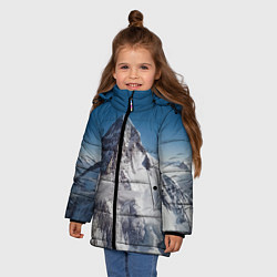 Куртка зимняя для девочки Каракорум, К2, Чогори, 8614 м - вторая по высоте, цвет: 3D-красный — фото 2