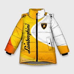 Куртка зимняя для девочки Lamborghini : sport, цвет: 3D-светло-серый