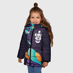 Куртка зимняя для девочки FNAF graffity splash, цвет: 3D-черный — фото 2