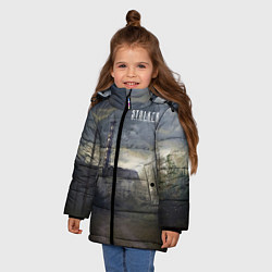 Куртка зимняя для девочки STALKER Саркофаг, цвет: 3D-светло-серый — фото 2
