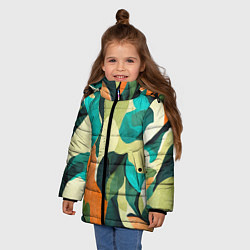 Куртка зимняя для девочки Multicoloured camouflage, цвет: 3D-черный — фото 2