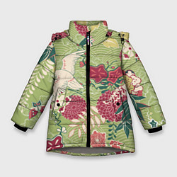 Куртка зимняя для девочки Восточный шелк, цвет: 3D-светло-серый