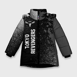 Зимняя куртка для девочки Tokyo Revengers glitch на темном фоне: по-вертикал