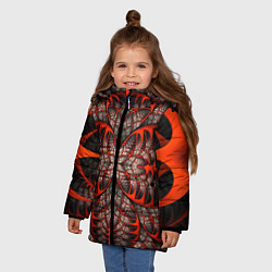 Куртка зимняя для девочки Готический узор, цвет: 3D-черный — фото 2