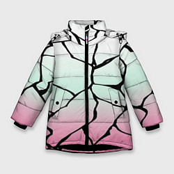 Куртка зимняя для девочки Шинобу Кочо Кимоно, цвет: 3D-черный