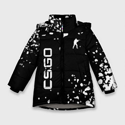 Куртка зимняя для девочки Csgo стрелялки, цвет: 3D-светло-серый