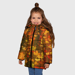 Куртка зимняя для девочки Осеннее золото, цвет: 3D-красный — фото 2