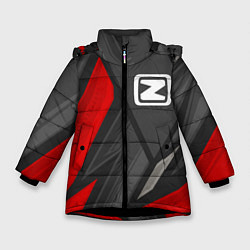 Куртка зимняя для девочки Zotye sports racing, цвет: 3D-черный
