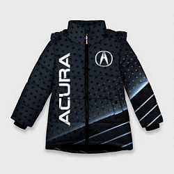Куртка зимняя для девочки Acura карбон, цвет: 3D-черный