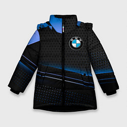 Куртка зимняя для девочки Bmw abstraction, цвет: 3D-черный