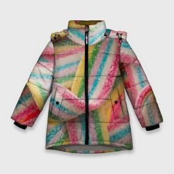 Куртка зимняя для девочки Мармеладная лента, цвет: 3D-светло-серый