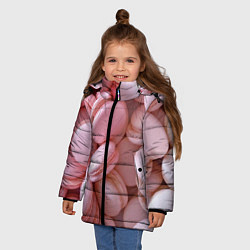 Куртка зимняя для девочки Красные и розовые кексы, цвет: 3D-светло-серый — фото 2