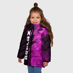 Куртка зимняя для девочки Roblox pro gaming: по-вертикали, цвет: 3D-черный — фото 2