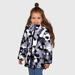 Куртка зимняя для девочки Камуфляж Common City, цвет: 3D-черный — фото 2