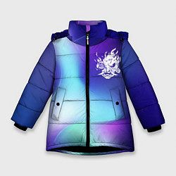 Куртка зимняя для девочки Cyberpunk 2077 northern cold, цвет: 3D-черный