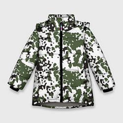 Куртка зимняя для девочки Камуфляж M-84 Snow, цвет: 3D-светло-серый