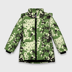 Куртка зимняя для девочки Камуфляж Flectar-D, цвет: 3D-черный