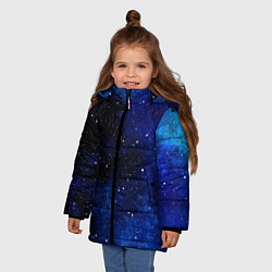 Куртка зимняя для девочки Чистое звездное небо, цвет: 3D-черный — фото 2