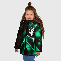 Куртка зимняя для девочки Dead Space разлом плит, цвет: 3D-черный — фото 2