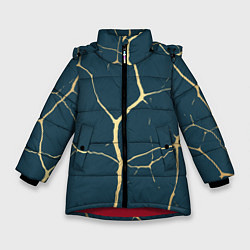 Зимняя куртка для девочки Золотые линии