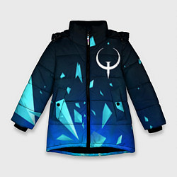 Куртка зимняя для девочки Quake взрыв частиц, цвет: 3D-черный