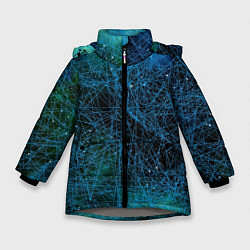 Куртка зимняя для девочки Мета вселенная, цвет: 3D-светло-серый