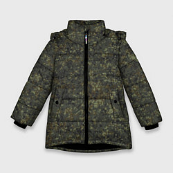 Куртка зимняя для девочки 4 цветная цифра ВКБО, цвет: 3D-черный