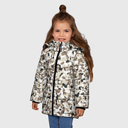 Куртка зимняя для девочки Камуфляж зима мелкий, цвет: 3D-черный — фото 2