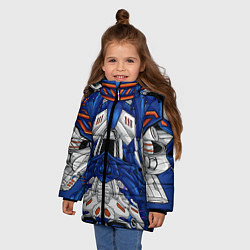 Куртка зимняя для девочки Инопланетный костюм, цвет: 3D-светло-серый — фото 2