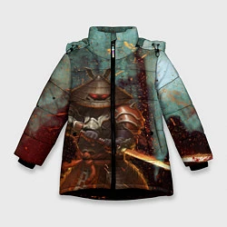 Куртка зимняя для девочки Кодзуки, цвет: 3D-черный