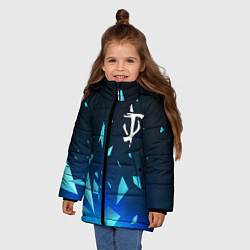 Куртка зимняя для девочки Doom взрыв частиц, цвет: 3D-черный — фото 2