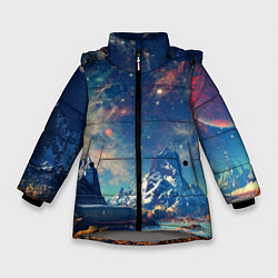 Зимняя куртка для девочки Горы и бескрайний космос