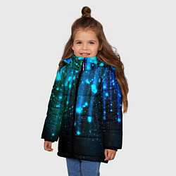 Куртка зимняя для девочки Space - starfall, цвет: 3D-светло-серый — фото 2