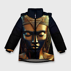 Зимняя куртка для девочки Нейросеть - золотая статуя египетской царицы