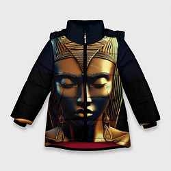 Зимняя куртка для девочки Нейросеть - золотая статуя египетской царицы