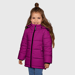 Куртка зимняя для девочки Баклажановый радуга, цвет: 3D-светло-серый — фото 2