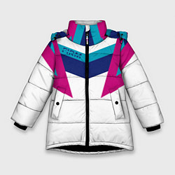 Куртка зимняя для девочки FIRM белый спортик, цвет: 3D-черный
