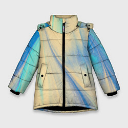Куртка зимняя для девочки Красочный песок, цвет: 3D-черный