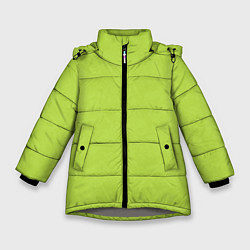 Зимняя куртка для девочки Текстурированный ярко зеленый салатовый