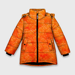 Куртка зимняя для девочки Красная икорка, цвет: 3D-черный