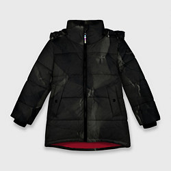 Куртка зимняя для девочки Эффект мятой бумаги, цвет: 3D-красный